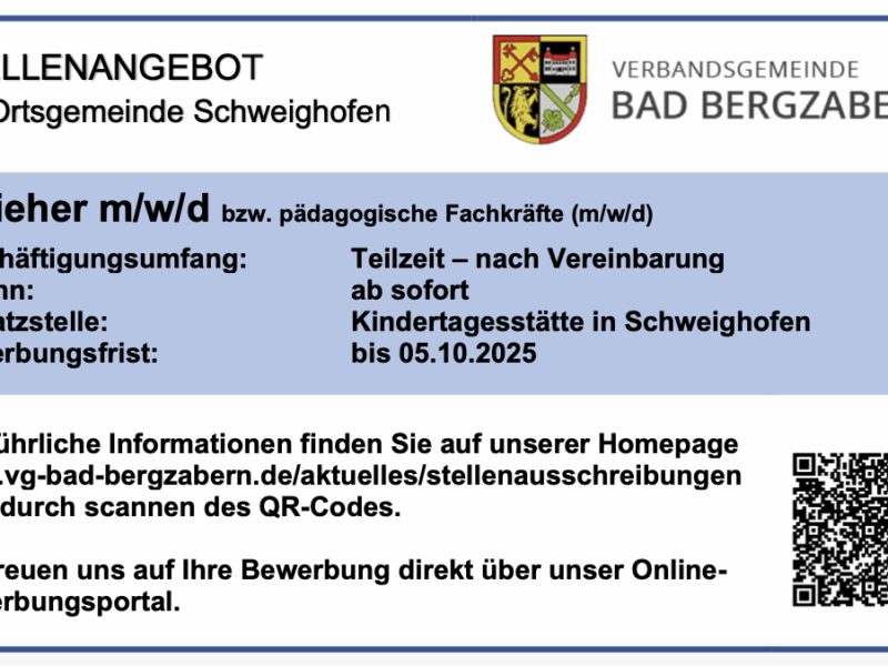 Wir suchen eine Pädagogische Fachkraft m/w/d